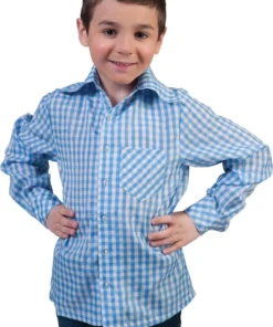 FUNNY FASHION Ruitjeshemd Oktoberfest Blauw Jongen