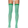 LEG AVENUE Gestreepte Kousen Groen-Wit 2 LEG AVENUE Gestreepte Kousen Groen-Wit -Spookachtige Winkel leg6005 046 a 6
