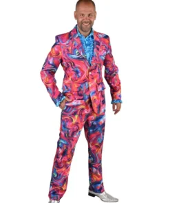 Magic By Freddy's Roze Funky Cirkels Aquarel Man Kostuum