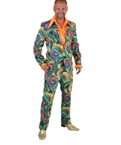 Magic By Freddy's Groen Funky Cirkels Aquarel Man Kostuum