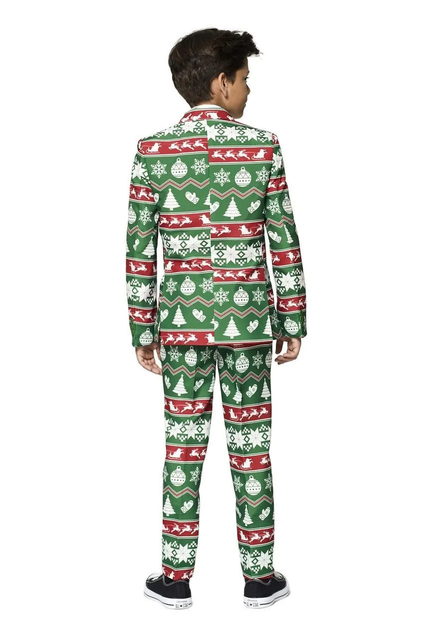 Suitmeister X-Mas Fever Kerstmanmuts Glitter, Blauw 4 Suitmeister X-Mas Fever Kerstmanmuts Glitter, Blauw - Afbeelding 2