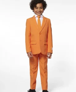 Opposuits Oranje Hoog In Het Vaandel Jongen Kostuum