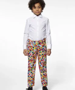 Opposuits Vrolijk Gekleurd Confetti Kanon Jongen Kostuum -Spookachtige Winkel osbo 1003 5 16