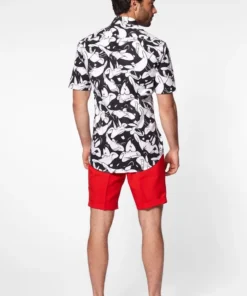 Opposuits Pruik, Rick Zwart -Spookachtige Winkel osss 1005 6 10