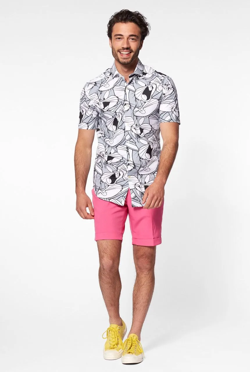 Opposuits Whats Up Doc Bugs Bunny Blouse Zwart Wit Man 4 Opposuits Whats Up Doc Bugs Bunny Blouse Zwart Wit Man - Afbeelding 2