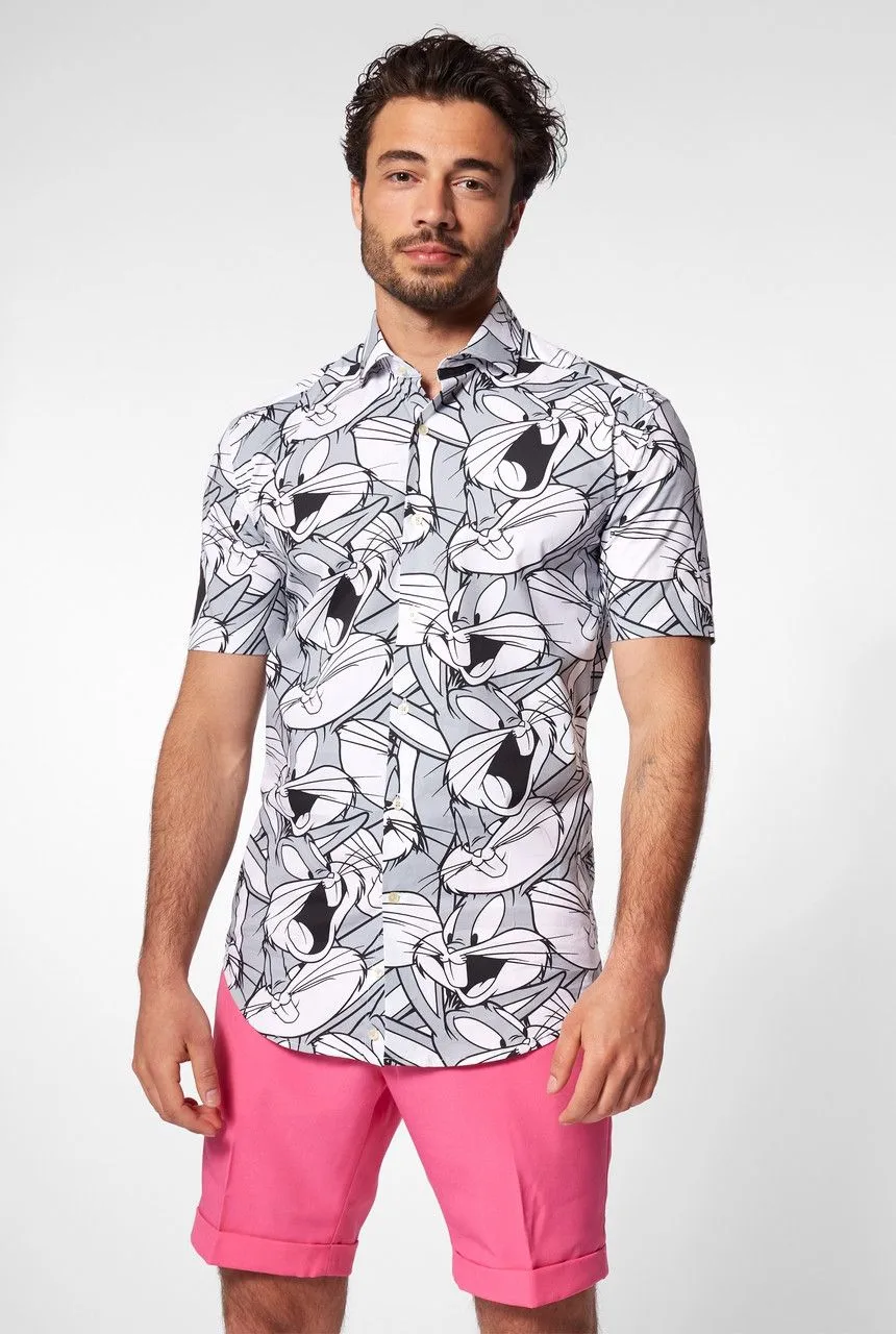 Opposuits Whats Up Doc Bugs Bunny Blouse Zwart Wit Man 6 Opposuits Whats Up Doc Bugs Bunny Blouse Zwart Wit Man - Afbeelding 4