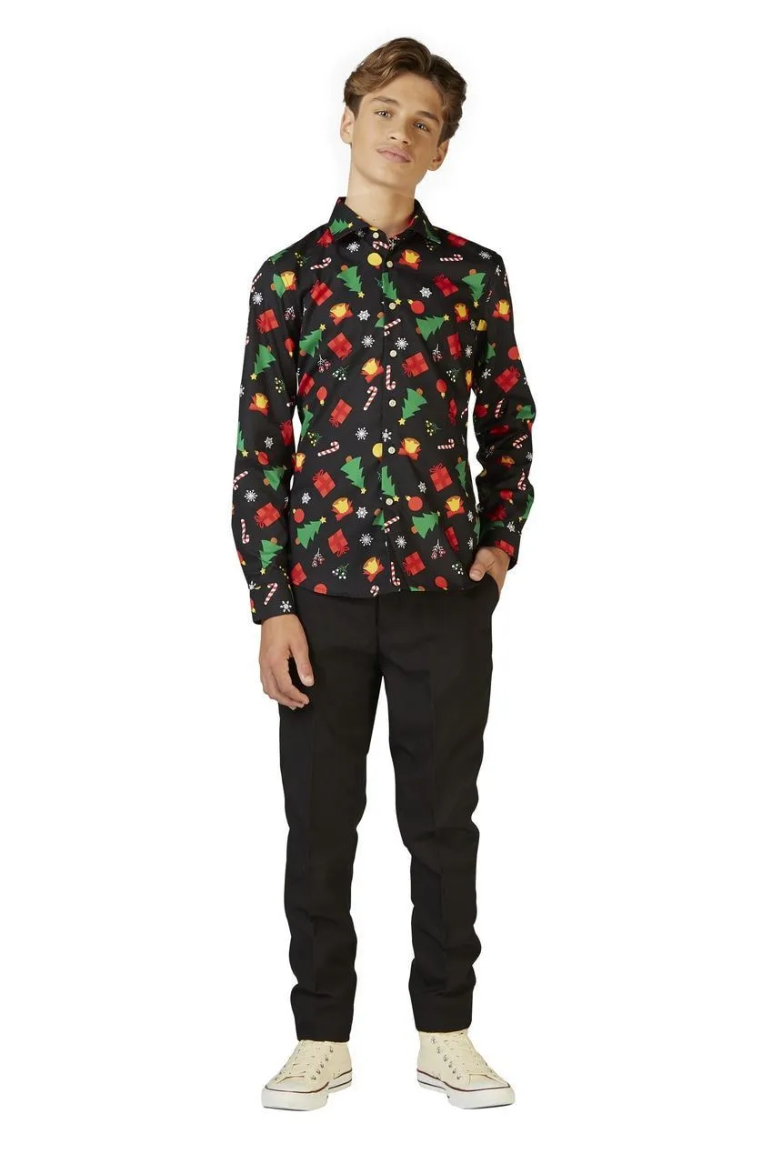 Opposuits X-Mas Fever Kerstmanmuts Glitter, Blauw 3 Opposuits X-Mas Fever Kerstmanmuts Glitter, Blauw