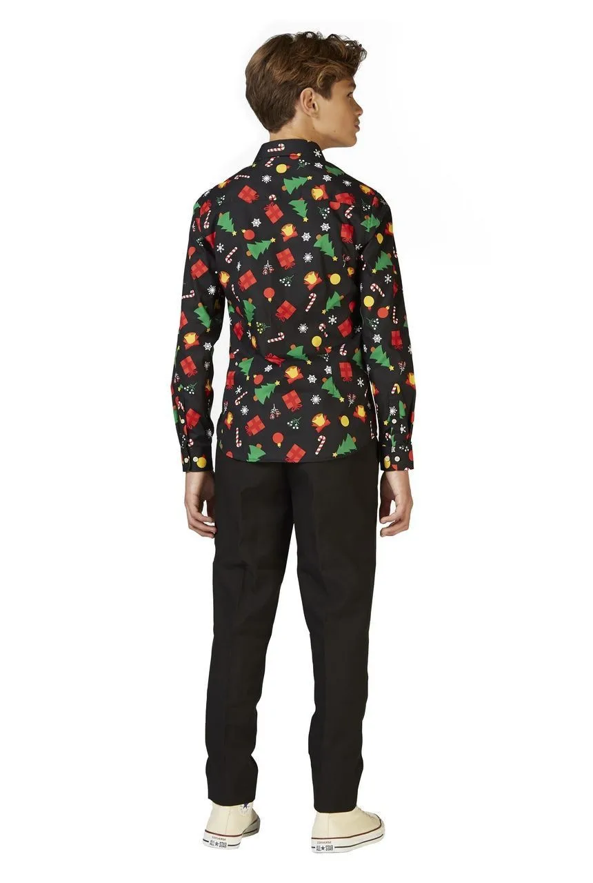 Opposuits X-Mas Fever Kerstmanmuts Glitter, Blauw 6 Opposuits X-Mas Fever Kerstmanmuts Glitter, Blauw - Afbeelding 4