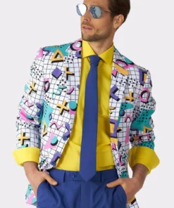 Opposuits Atletische 80s Zweetband Set, Neon Rose -Spookachtige Winkel osui 0128 9 17