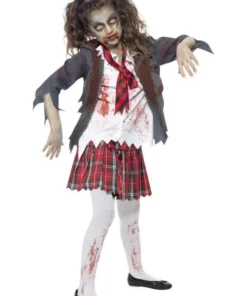 Smiffy's Ziek Zombie School Meisje Shirley Kostuum
