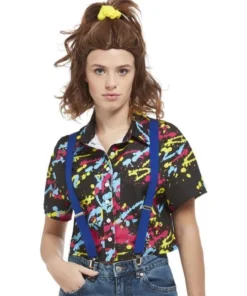 Smiffy's 80s Fout Verfspetter Hemd Vrouw