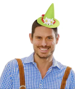 WIDMANN Vrolijke Mini Bayern Hoed Met Edelweiss, Groen -Spookachtige Winkel wdm1014 01123 d