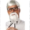 WIDMANN Pruik, Kentucky Met Baard Colonel Sanders -Spookachtige Winkel wdm1014 06749 a