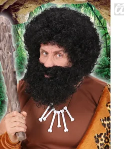 WIDMANN Pruik, Karakter Met Krullen En Baard, Zwart