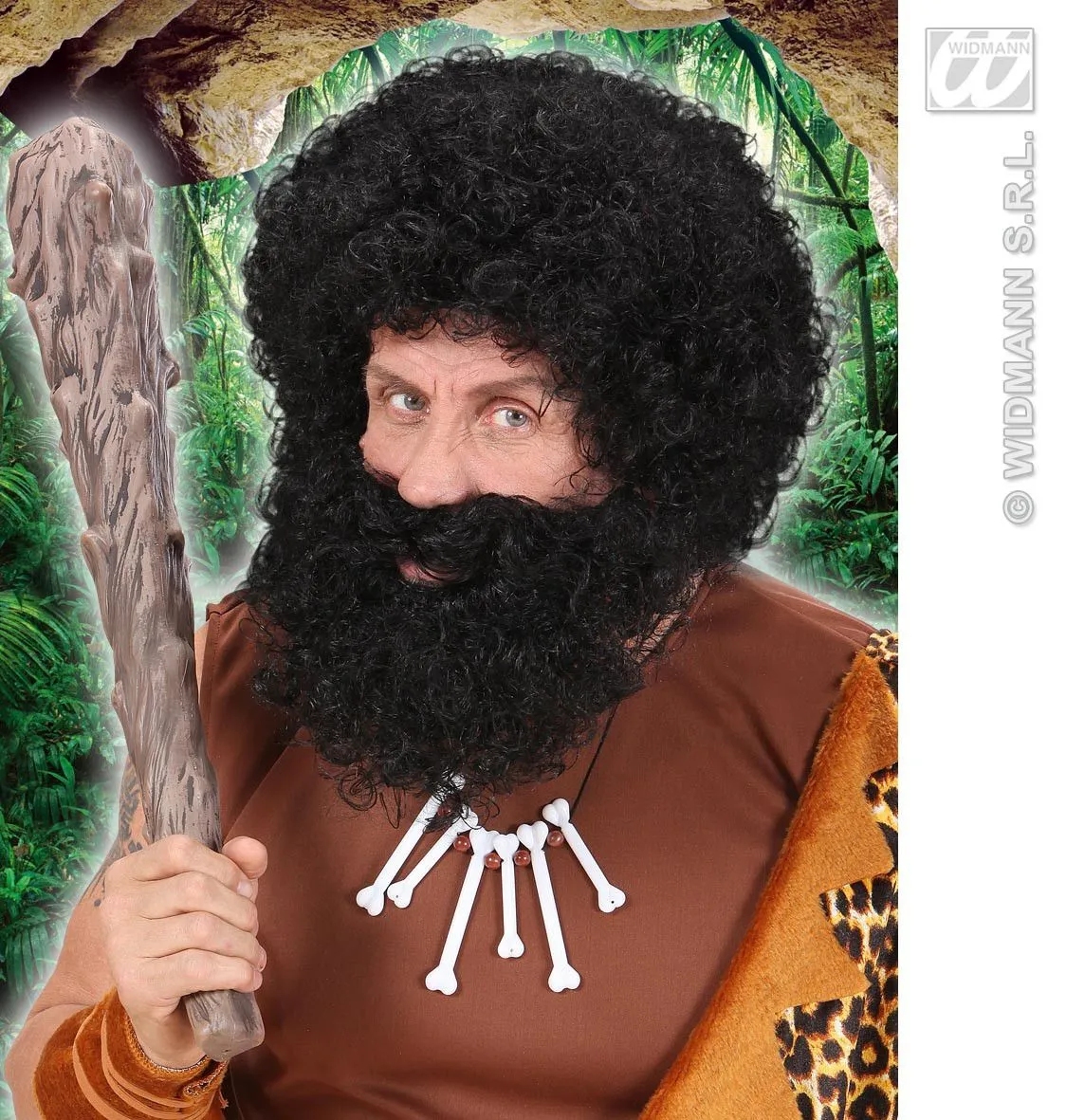 WIDMANN Pruik, Karakter Met Krullen En Baard, Zwart 3 WIDMANN Pruik, Karakter Met Krullen En Baard, Zwart