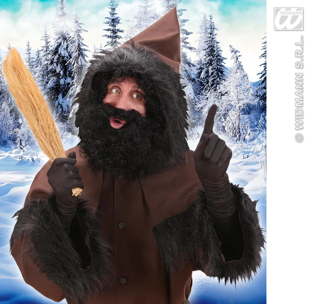 WIDMANN Pruik, Karakter Met Krullen En Baard, Zwart 5 WIDMANN Pruik, Karakter Met Krullen En Baard, Zwart - Afbeelding 3