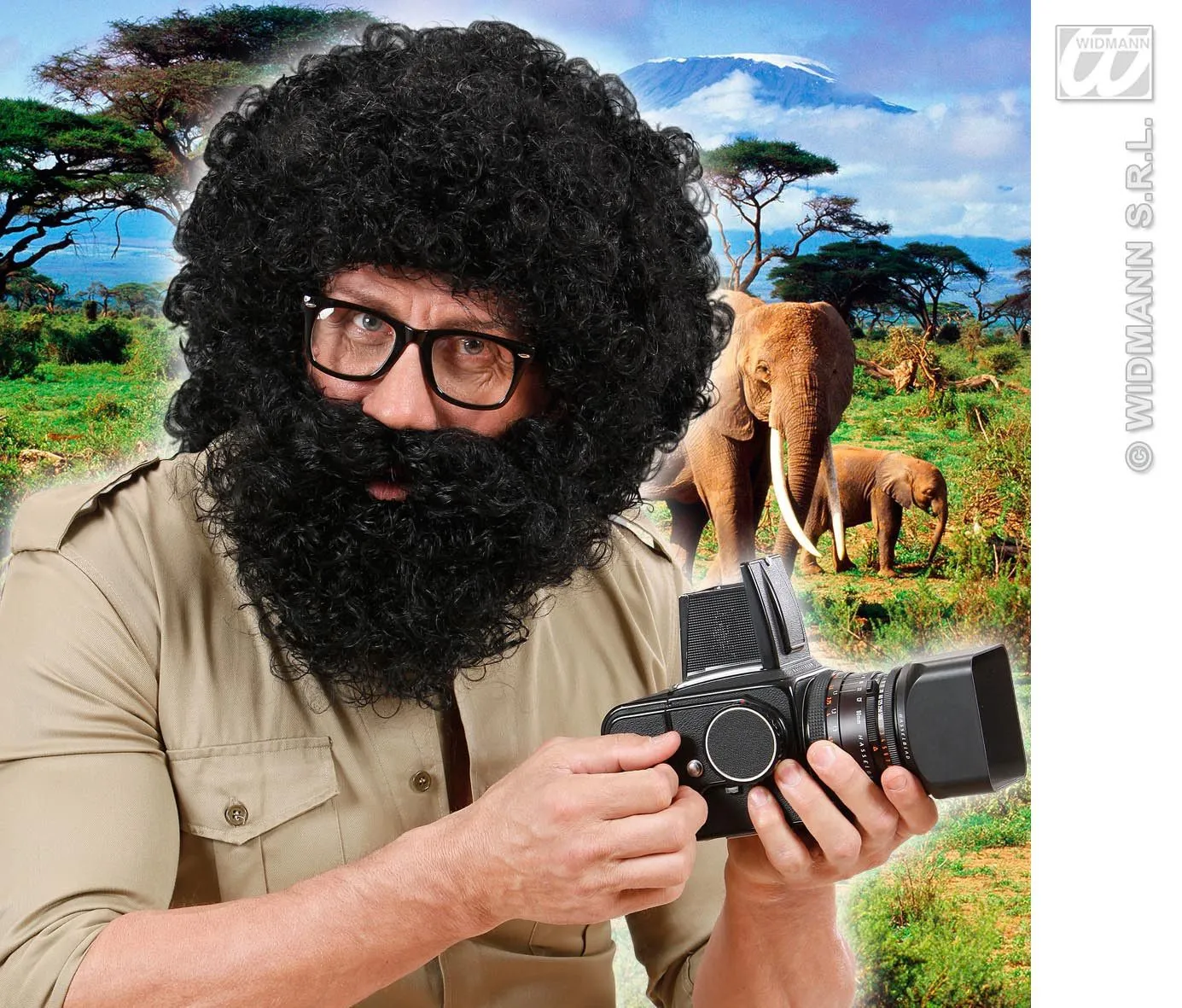 WIDMANN Pruik, Karakter Met Krullen En Baard, Zwart 6 WIDMANN Pruik, Karakter Met Krullen En Baard, Zwart - Afbeelding 4