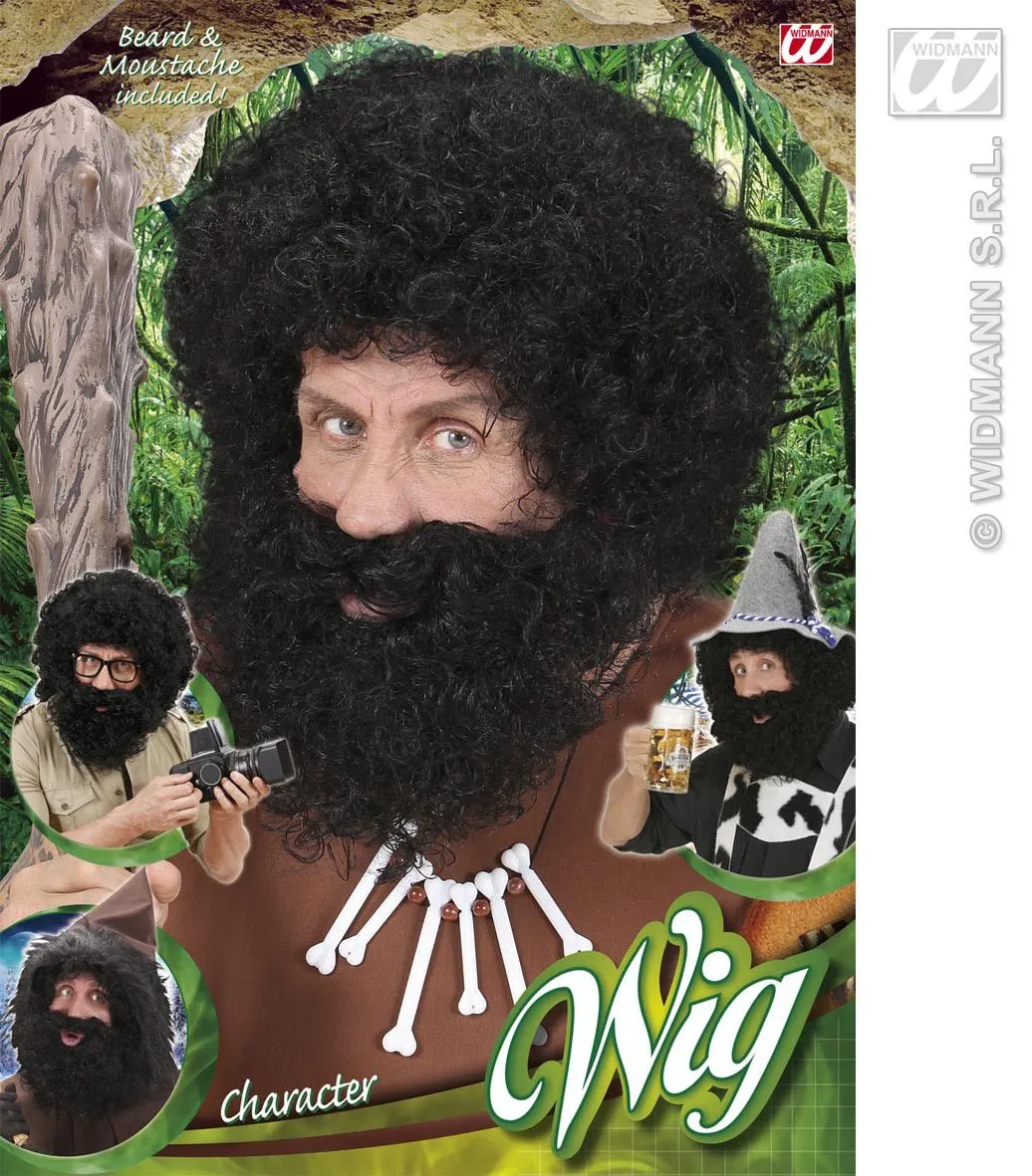 WIDMANN Pruik, Karakter Met Krullen En Baard, Zwart 10 WIDMANN Pruik, Karakter Met Krullen En Baard, Zwart - Afbeelding 8