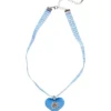 WIDMANN Hals Ketting Met Azuurblauw Hart En Edelweiss -Spookachtige Winkel wdm1617 46732 a 1