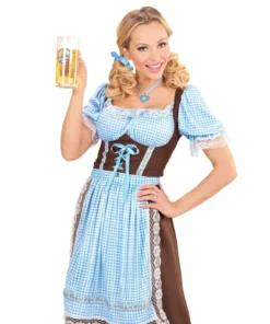 WIDMANN Hals Ketting Met Azuurblauw Hart En Edelweiss -Spookachtige Winkel wdm1617 46732 d 1