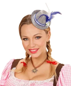 WIDMANN Oktoberfest Dames Mini Beierse Fedora, Blauw 8 WIDMANN Oktoberfest Dames Mini Beierse Fedora, Blauw -Spookachtige Winkel wdm1617 95709 b 1