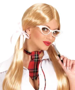 WIDMANN Bril, 50s Wit Met Strass -Spookachtige Winkel wdm 2017 96672 3 3