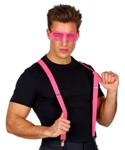 WIDMANN Bretels Neon Roze -Spookachtige Winkel wdm 2019 01365 5 1