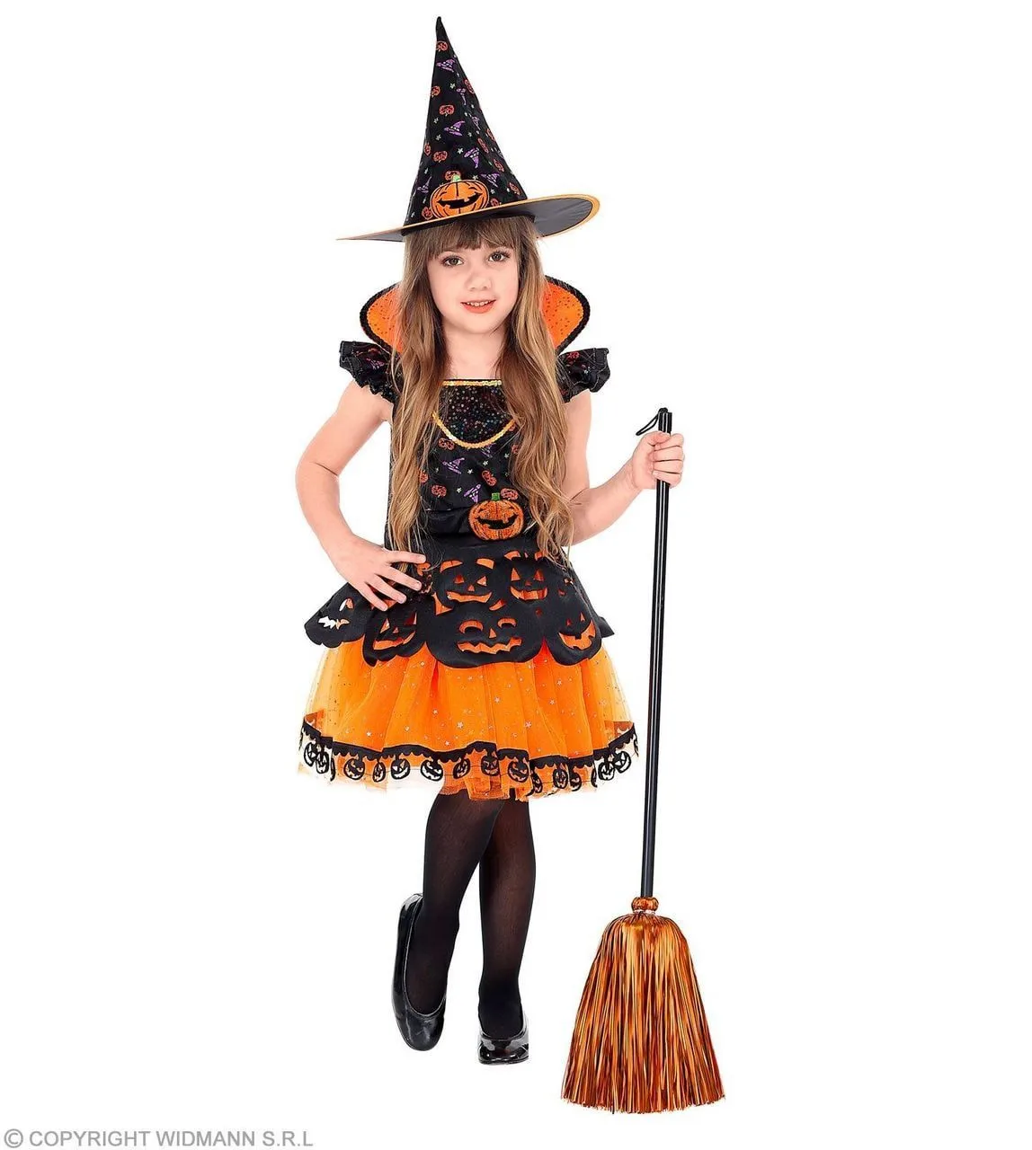 WIDMANN Heksenbezem Oranje Folie 92 Centimeter 4 WIDMANN Heksenbezem Oranje Folie 92 Centimeter - Afbeelding 2